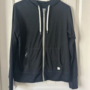Vuori Halo Performance Black Zip-Up Hoodie